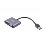 Адаптер-перехідник Maxxter USB - HDMI+VGA, (M/F), Grey (V-AM-HDMI-VGA) (26833-03)