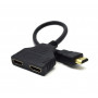 Кабель-розгалужувач Cablexpert HDMI - 2хHDMI, (M/F), 0.3 м, Black (DSP-2PH4-04) (21513-03)