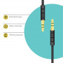 Аудіо-кабель Piko CB-AB11 3.5 мм - 3.5 мм (M/M), 1 м, Black (1283126489150) (29614-03)