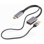 Адаптер Cablexpert HDMI - DisplayPort (M/F), 0.1 м, Black/Grey (A-HDMIM-DPF-02) (30574-03)