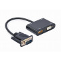 Адаптер Cablexpert VGA - HDMI+VGA (M/F), 0.15 м, Black (A-VGA-HDMI-02) (30575-03)