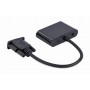 Адаптер Cablexpert VGA - HDMI+VGA (M/F), 0.15 м, Black (A-VGA-HDMI-02) (30575-03)