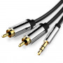 Кабель Vention AUX 3.5 mm M - 2xRCA M, 2 m, Black (BCFBH) (34825-03)