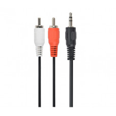 Аудіо-кабель Cablexpert 3.5 мм - 2хRCA (M/M), 0.2 м, Black (CCA-458/0.2)