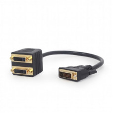 Розгалужувач Cablexpert DVI - 2хDVI (M/M), 0.3 м, Black (A-DVI-2DVI-01)