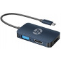 Перехідник HP USB Type-C - DisplayPort+HDMI+VGA (M/F), Black (DHC-CT200) (23937-03)