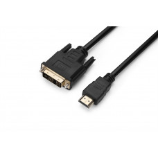 Кабель Prologix Premium HDMI - DVI (M/M), Single Link, 18+1, 1.8 м, Black (PR-HDMI-DVI-P-01-30-18m)