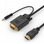 Кабель Cablexpert (A-HDMI-VGA-03-6) HDMI-VGA-3.5мм, 1.8м (21558-03)