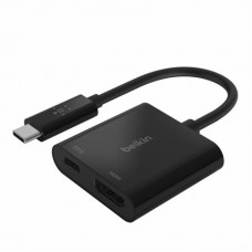 Адаптер Belkin USB Type-C - HDMI+USB Type-C (M/F), Black (AVC002BTBK)