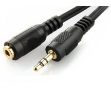 Аудіо-кабель Cablexpert 3.5 мм - 3.5 мм (M/F), 5 м, чорний (CCA-421S-5M)