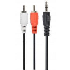 Аудіо-кабель Cablexpert 3.5 мм - 2хRCA (M/M), 1.5 м, Black (CCAB-458)