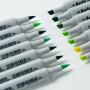 Спиртові маркери Arrtx Oros ASM-03GN 24 кольора, зелені відтінки (LC302512) (26897-03)