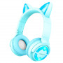 Bluetooth-гарнітура Borofone BO15 Cat Ear Blue (BO15U) (33186-03)