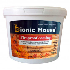 Огнебиозащитная краска Fire Proof Coating Bionic-House 10кг Белая