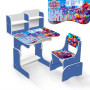 Парта шкільна "Бравл Старс" ЛДСП ПШ 042 (1) 69*45 см, колір синій, + 1 стілець, з пеналом (37066-04)