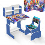 Парта шкільна "Метавсесвіт" ПШ041 (1) ЛДСП, колір синій, 69*45 см, + 1 стілець (37068-04)