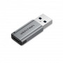 Адаптер Vention USB 3.0 AM - USB Type-C AF Gray (CDPH0) (27363-03)