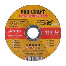 Диск відрізний керамічний Procraft YCD115x1.2 115 мм 1,2 мм 22,2 мм (YCD1512)