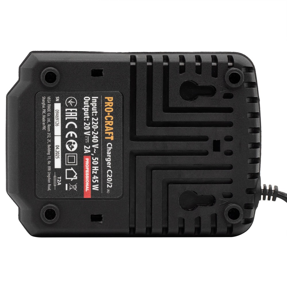 Набір акумуляторів та зарядного пристрою Procraft PBC-set2, 20/4 акб та зп (PC-030266)