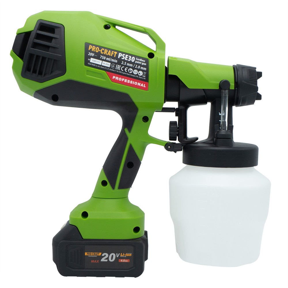 Акумуляторний фарбопульт Procraft PSE30 без АКБ та ЗП (PC-030033)