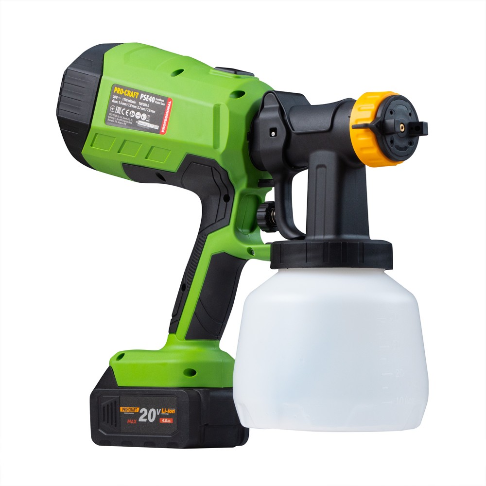 Акумуляторний фарбопульт Procraft PSE40 без АКБ та ЗП (PC-030406)