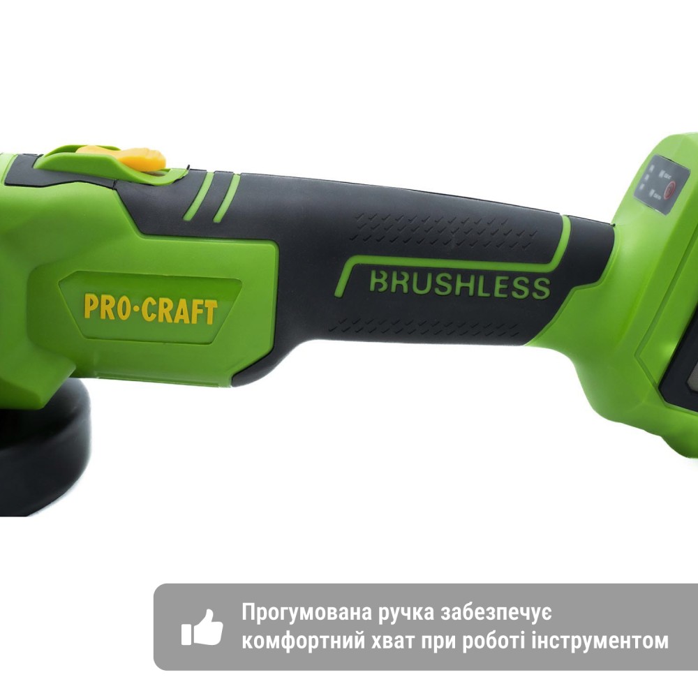 Безщіткова акумуляторна болгарка Procraft PWA216 (PC-000216)