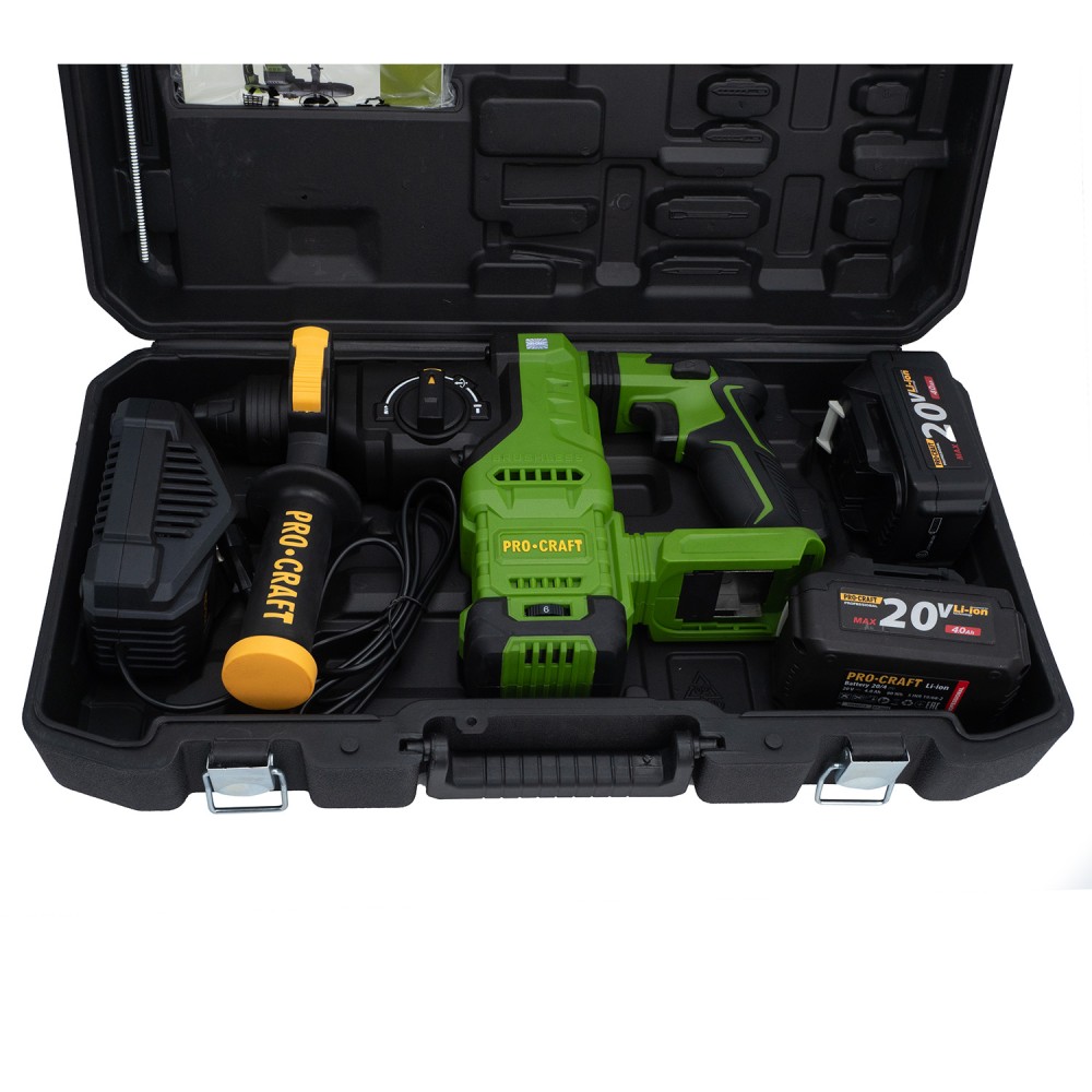 Акумуляторний перфоратор Procraft PHA30 з 2 акб та ЗП + кейс (PC-030034)