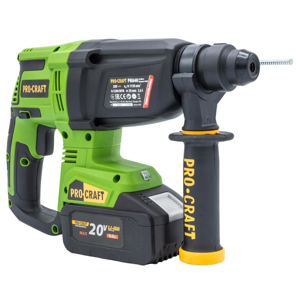 Акумуляторний перфоратор Procraft PHA40 без АКБ та ЗП (PC-030040)