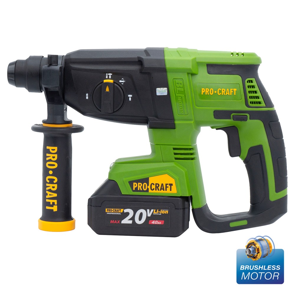 Акумуляторний перфоратор Procraft PHA40 з 2 акб та ЗП + кейс (PC-030043)