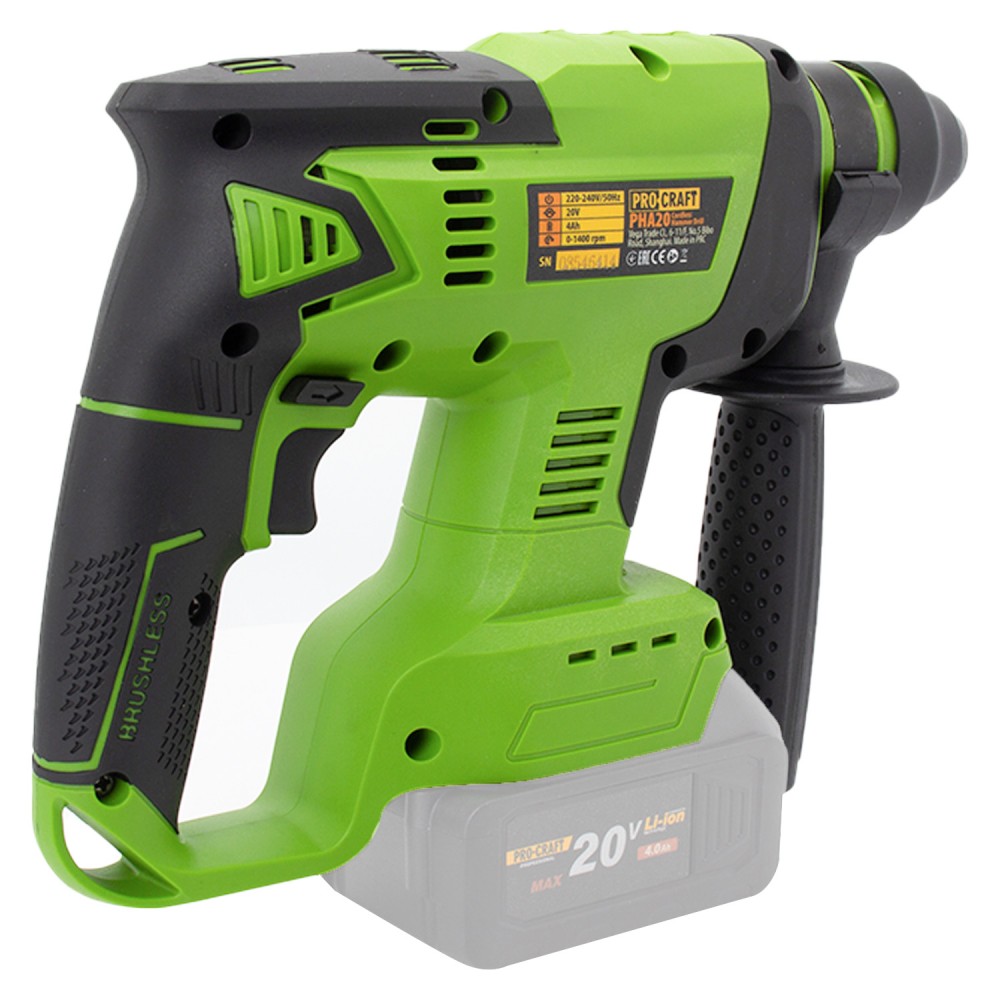 Акумуляторний перфоратор Procraft PHA20 без АКБ і ЗП (PC-030206)