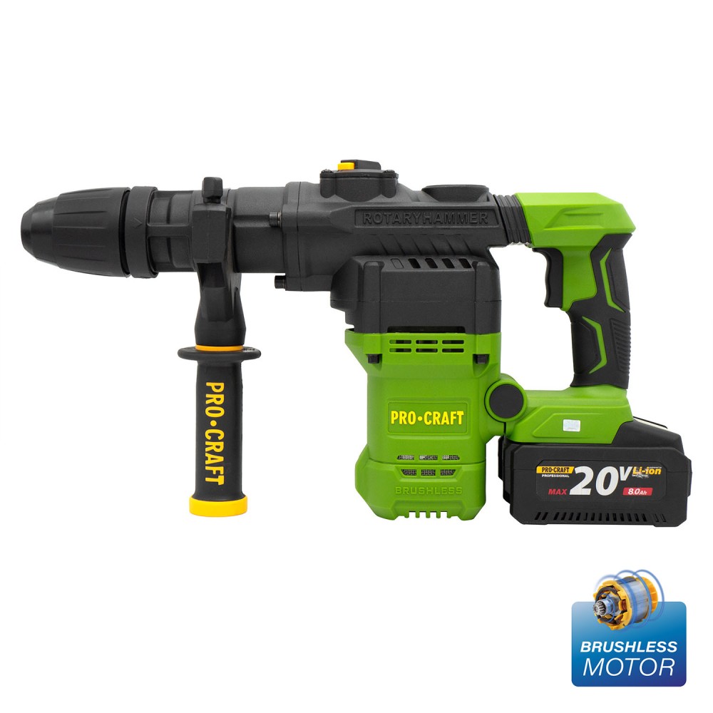 Акумуляторний перфоратор Procraft PHA50 з 1 акб та ЗП + кейс (PC-030050)