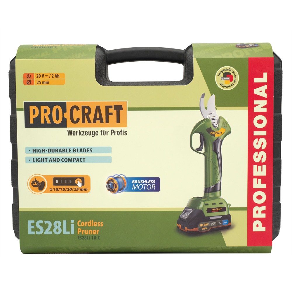 Акумуляторний секатор Procraft ES28Li з 1 акб (PC-030281)