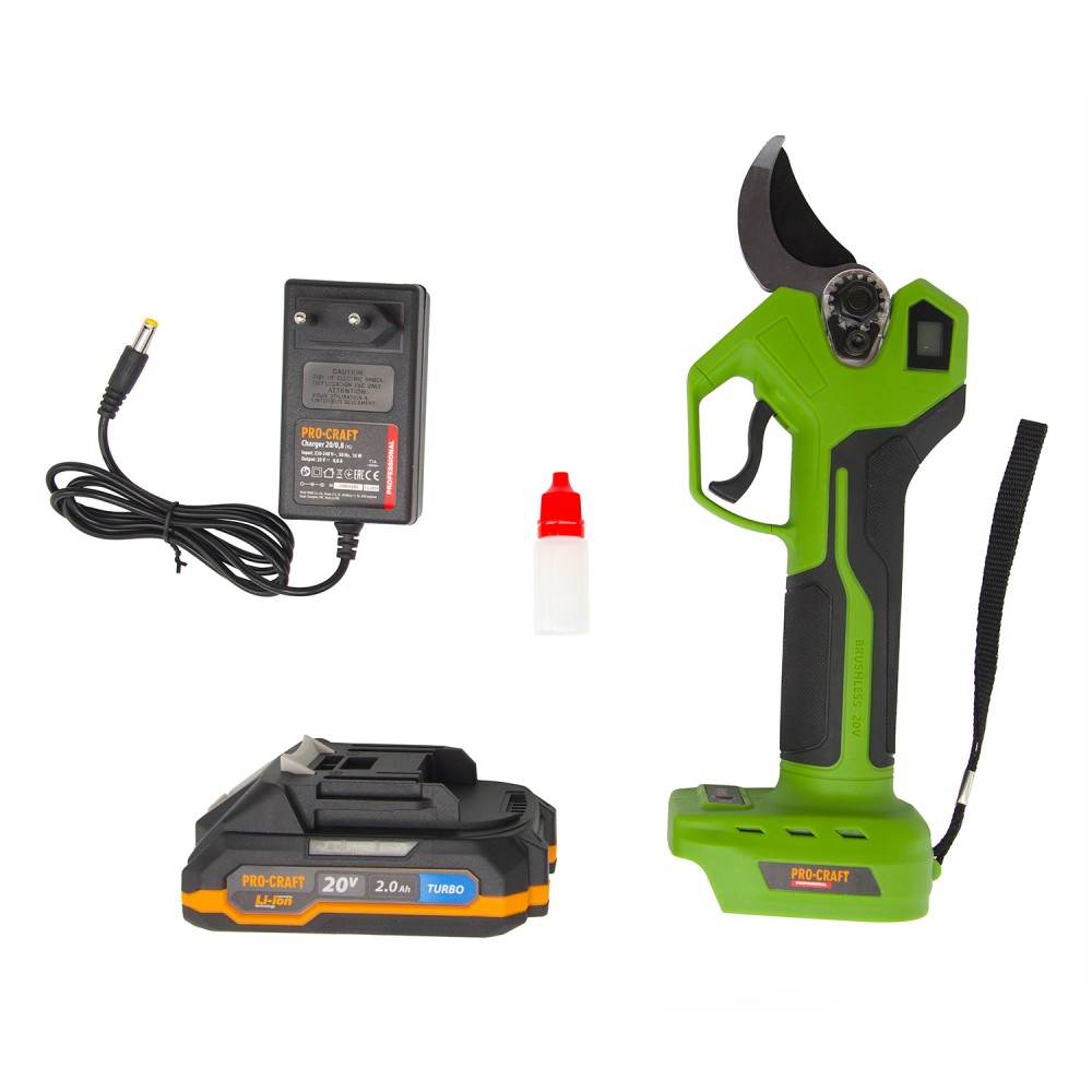 Акумуляторний секатор Procraft ES32Li з 1 акб (PC-030321)