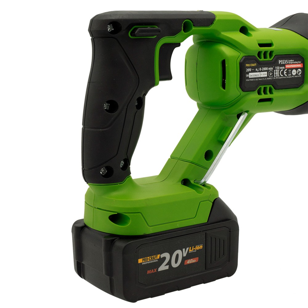 Акумуляторна шабельна пила Procraft PSS35 без АКБ та ЗП (PC-030035)