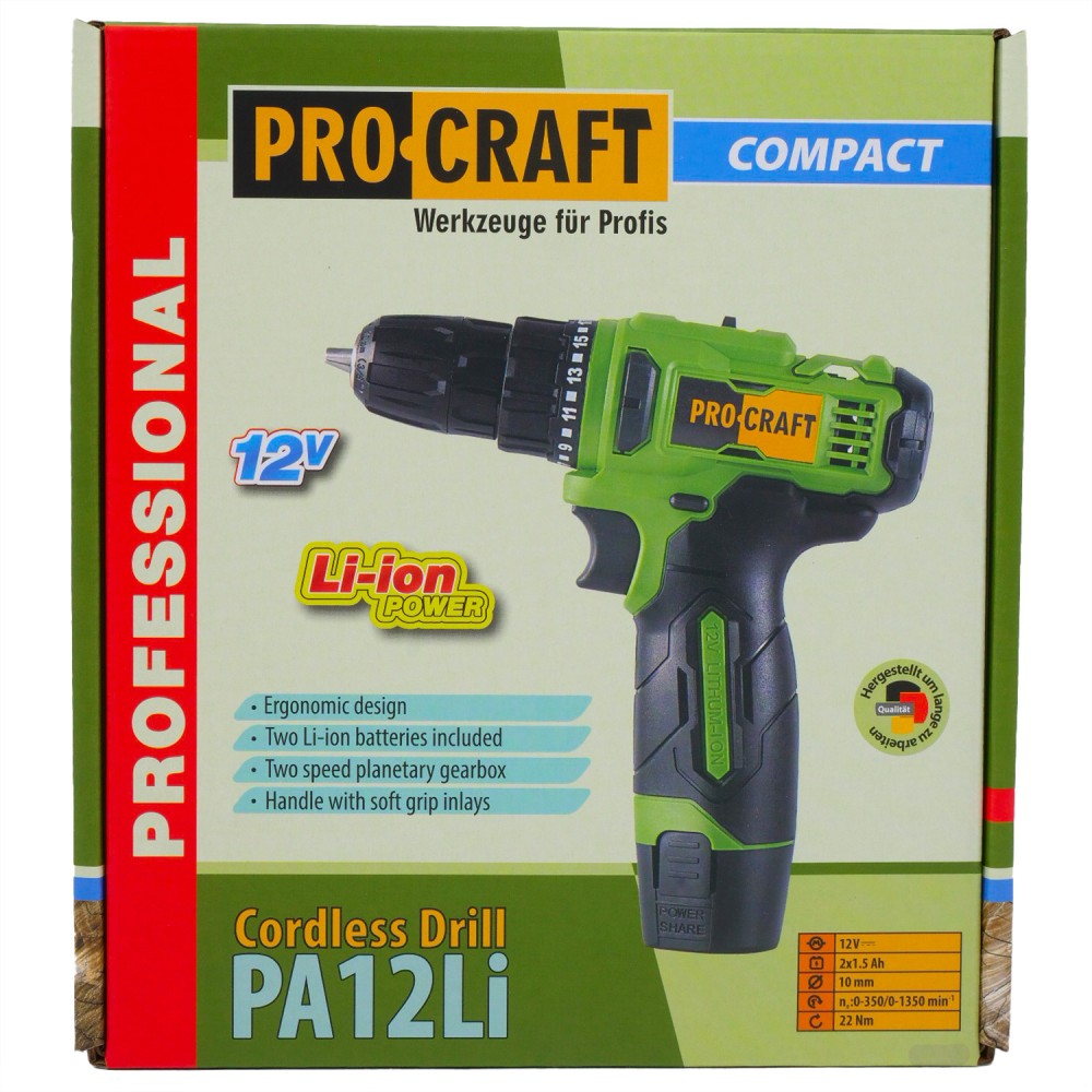 Шуруповерт Procraft PA12Li COMPACT (001231)
