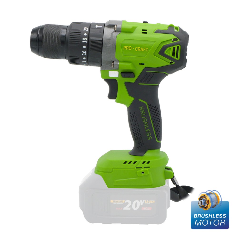 Шуруповерт Procraft PA18BL Universal Extra без АКБ та ЗП (PC-101805)