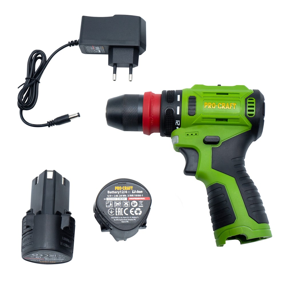 Шуруповерт Procraft PA12Pro DFR 2 АКБ (PC-000128)
