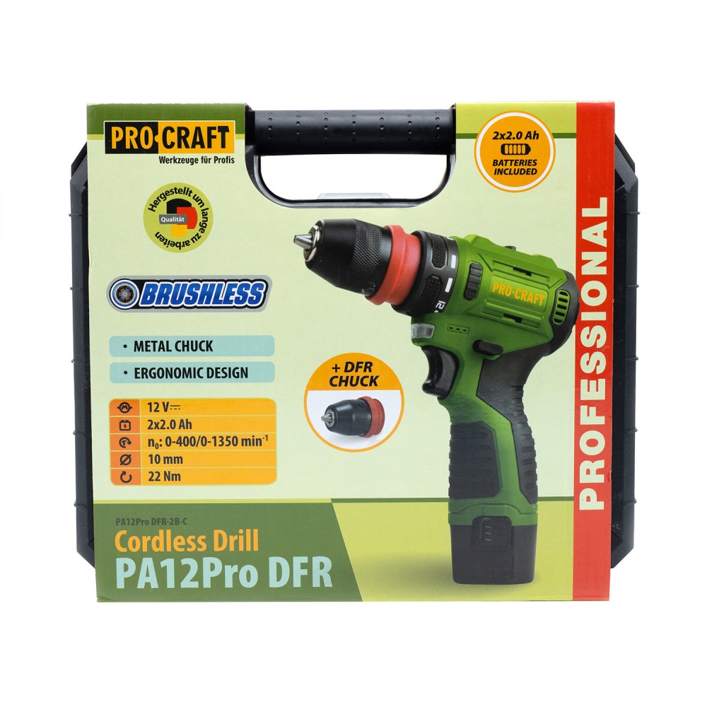 Шуруповерт Procraft PA12Pro DFR 2 АКБ (PC-000128)