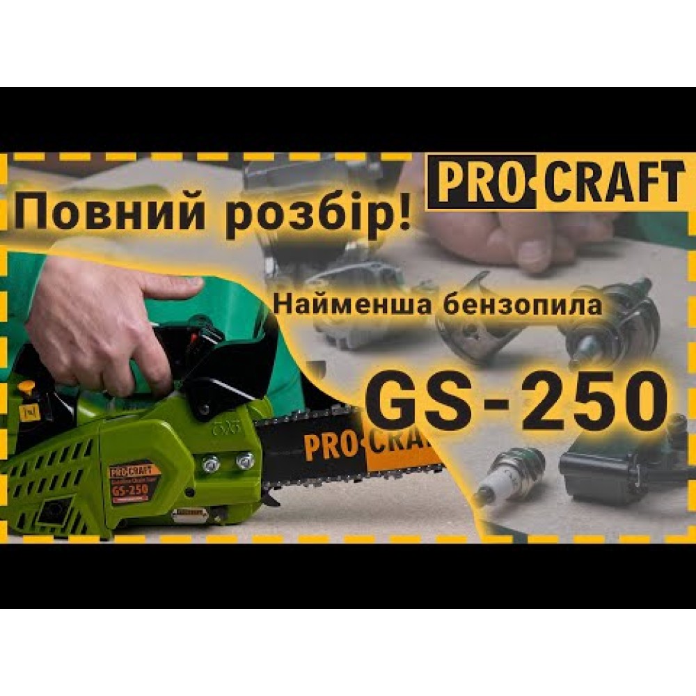 Бензопила Procraft GS-250, шина, ланцюг 30 (PC-600250)