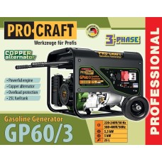 Генератор бензиновий Procraft GP60/3 (PC-060001)