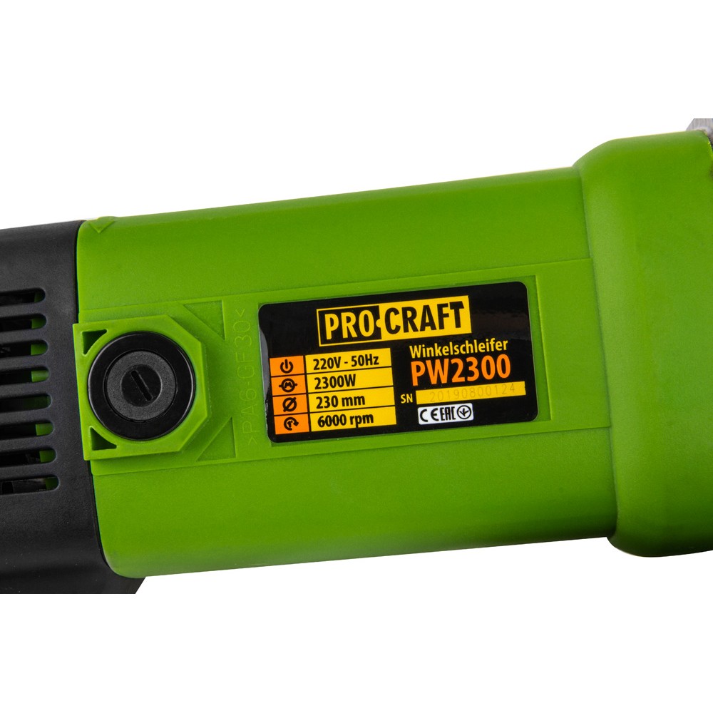 Кутошліфувальна машина Procraft PW2300 230 мм (PC-002300)