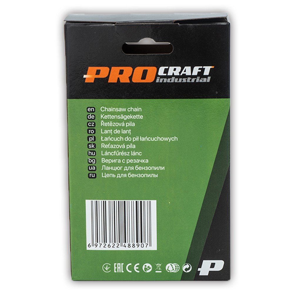 Ланцюг до ланцюгової пилці Procraft, 57 зв. крок 3/8 "Lp, ширина 0,050", коло (PC-300057)