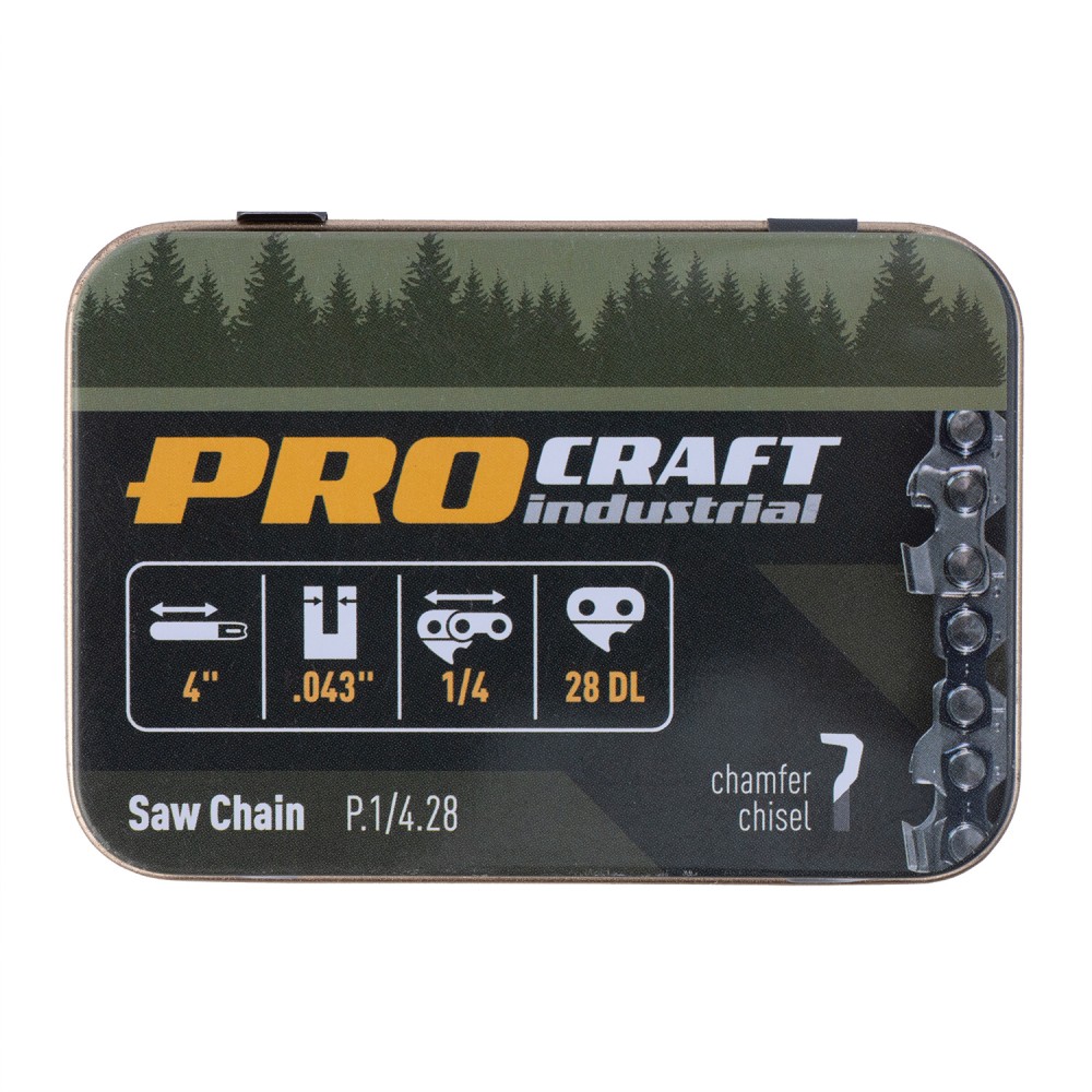 Ланцюг для ланцюгової пилки Procraft industrial P.1/4.28 Universal 1/4" шаг 28 зв. (PC-P14280)