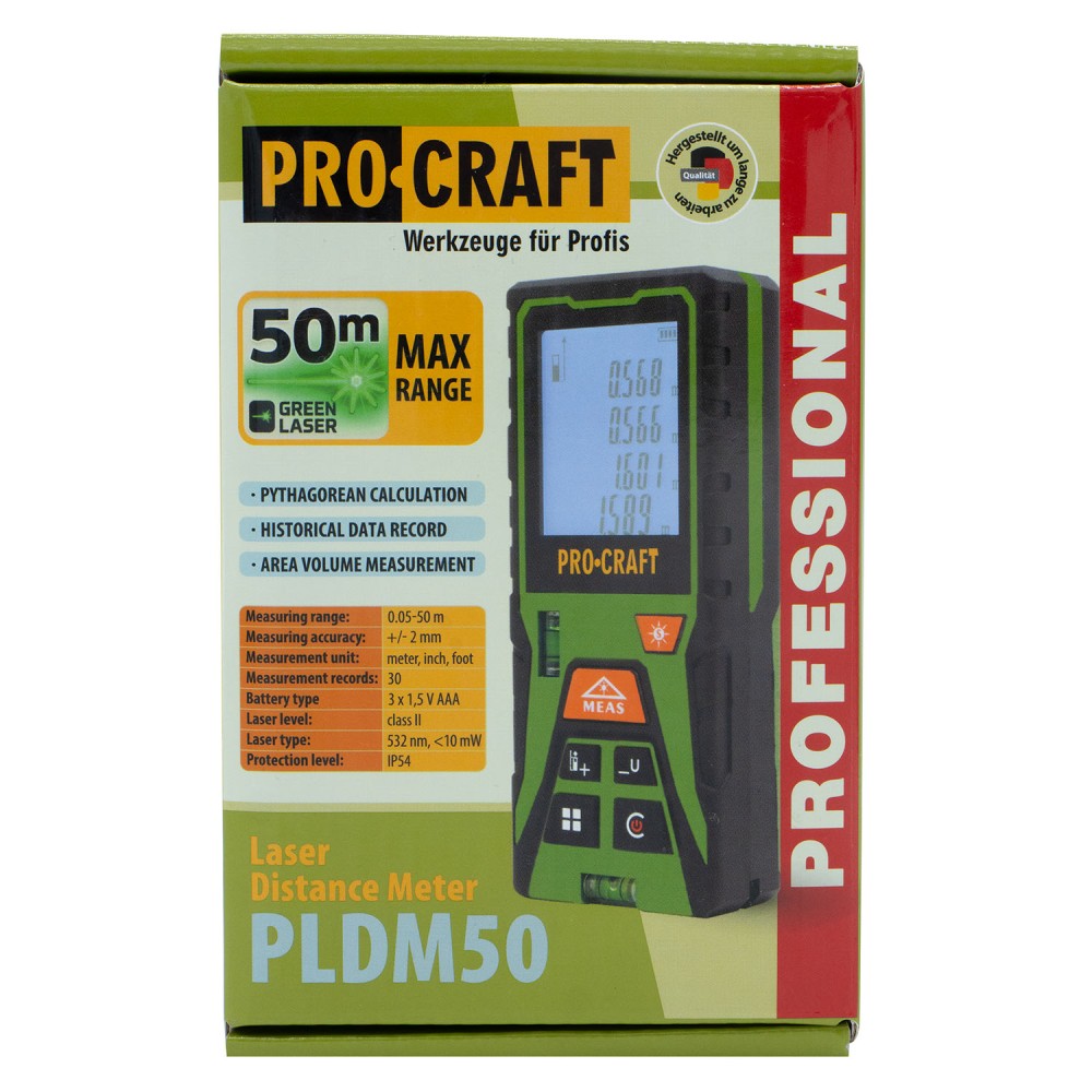 Лазерний далекомір Procraft PLDM50 (PC-000503)