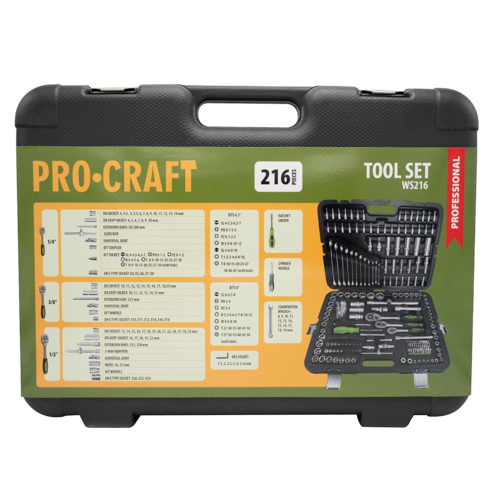 Набір ручного інструменту Procraft WS216 (PC-002160)