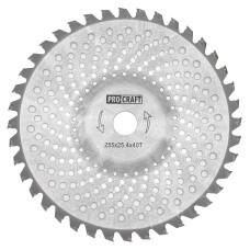 Ніж победитовий вигнутий 40T Procraft D255*25.4 (H/P-1)