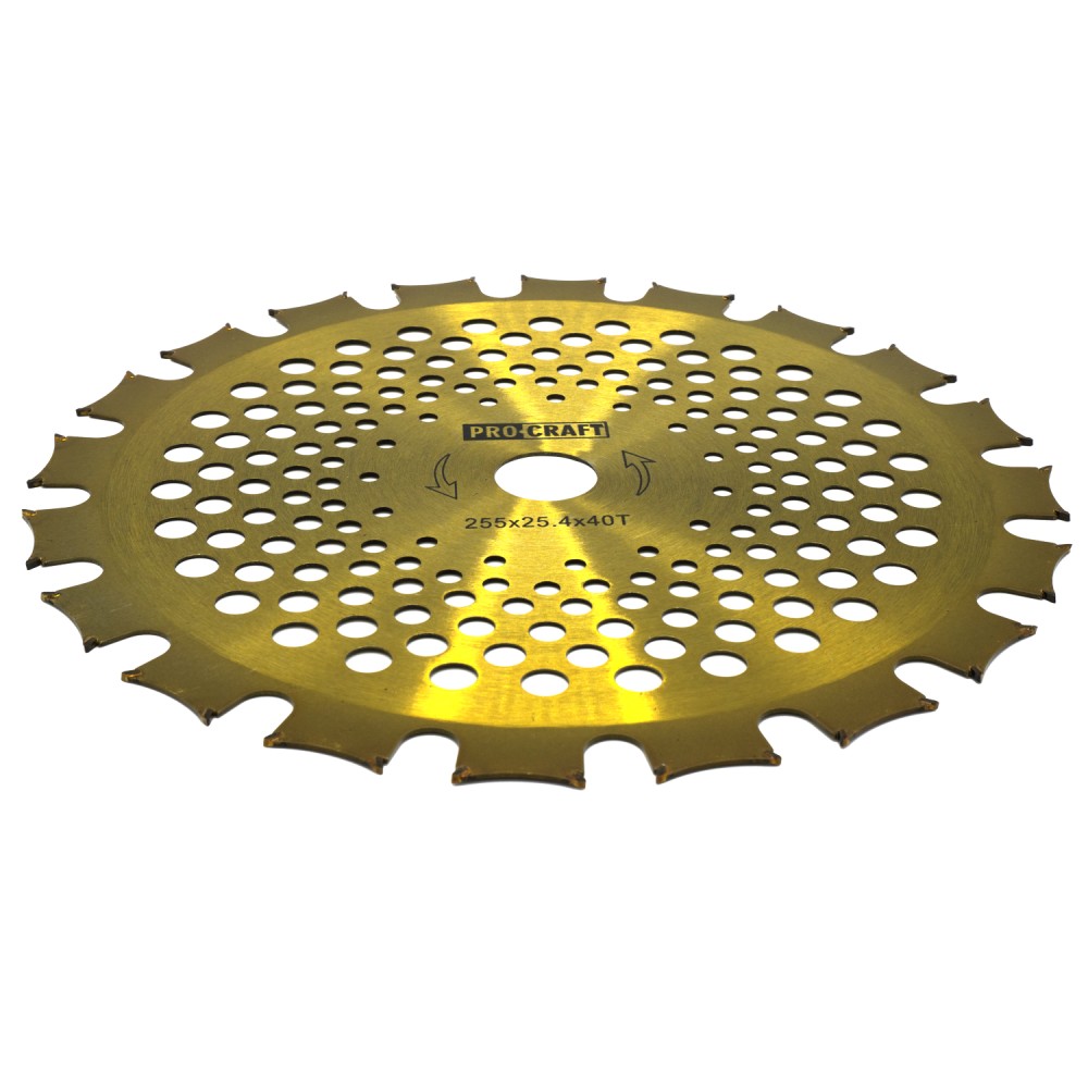 Ніж 40T победітовий двостороній золото Procraft D255*25.4 (PC-H/P-2/G)