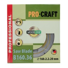 Пиляльний диск Procraft по дереву B160.36 36T (PC-016036)