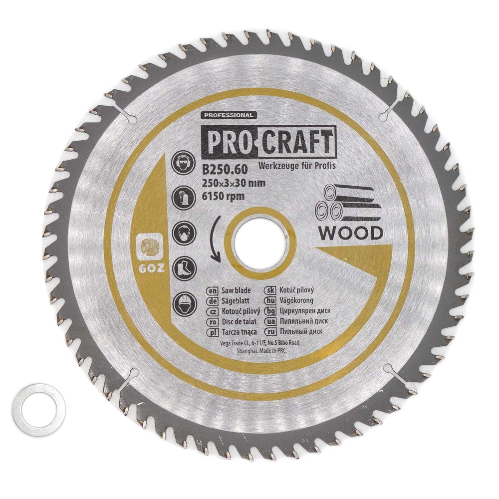 Пиляльний диск по дереву Procraft B250.60 60T (PC-025060)