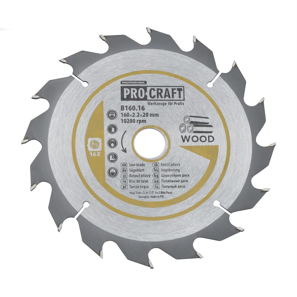 Пиляльний диск по дереву Procraft B160.16 16T (016016)